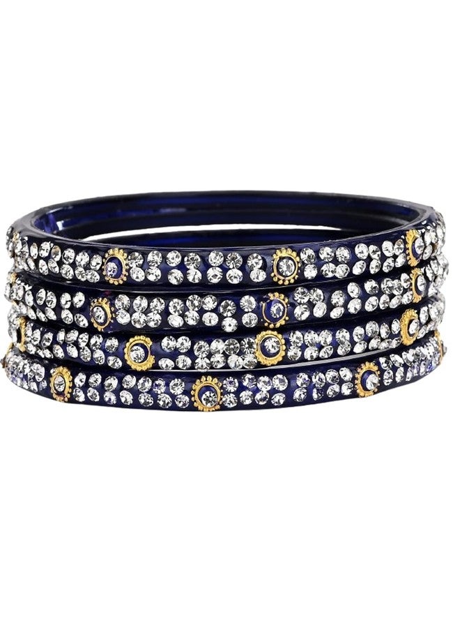 AFAST Elegant Combo Bangles For Women & Girls | Assorted Design Chudi Set | Wedding, Festive & Everyday Use, Pack Of 20, Blue, Red - Image 3