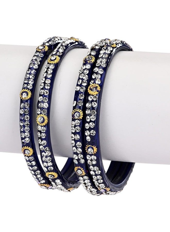 AFAST Elegant Combo Bangles For Women & Girls | Assorted Design Chudi Set | Wedding, Festive & Everyday Use, Pack Of 20, Blue, Red - Image 5