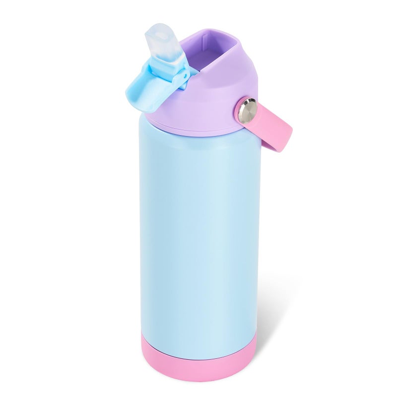 Fijinhom 18oz Insulated Stainless Steel Water Bottle, Wide Mouth Double Wall Vacuum, Silicone Straw, Sweat & Leak Proof, BPA Free Insulated Water Flask for Travel, Keep Cold 24h Hot 12h, Light Purple - Image 1