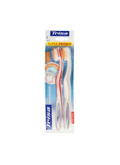 TRISA Pro Interdental Soft Toothbrush Pack Of 2 (Assorted Color)  - Image 1