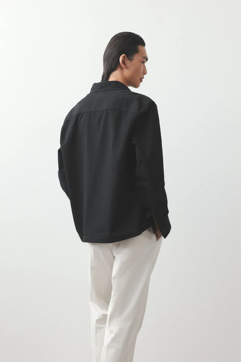اتش اند ام Regular Fit Cotton twill overshirt