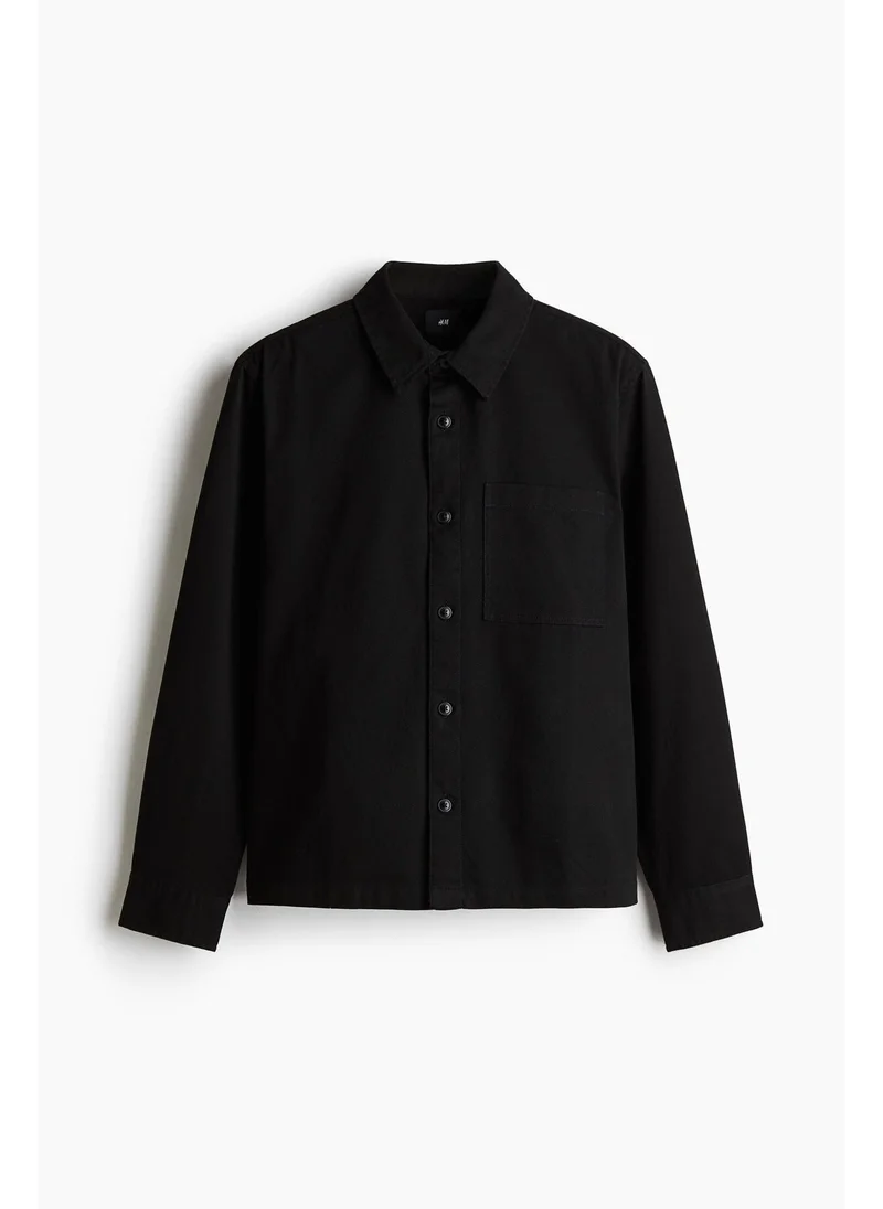 H&M Regular Fit Cotton twill overshirt