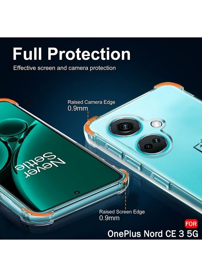 ذا جيفت كارت جراب خلفي مقاوم للصدمات من TheGiftKart لهاتف OnePlus Nord CE 3 5G | نتوءات مرتفعة لحماية الكاميرا والشاشة | جراب خلفي شفاف للغاية من السيليكون الناعم لهاتف OnePlus Nord CE3 5G (شفاف)  - Image 3