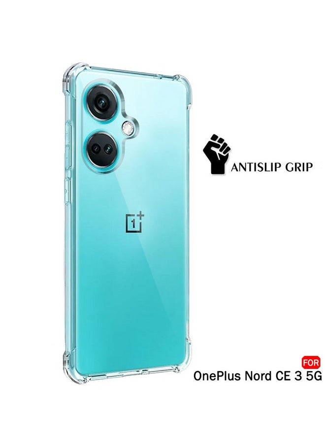 ذا جيفت كارت جراب خلفي مقاوم للصدمات من TheGiftKart لهاتف OnePlus Nord CE 3 5G | نتوءات مرتفعة لحماية الكاميرا والشاشة | جراب خلفي شفاف للغاية من السيليكون الناعم لهاتف OnePlus Nord CE3 5G (شفاف)  - Image 5