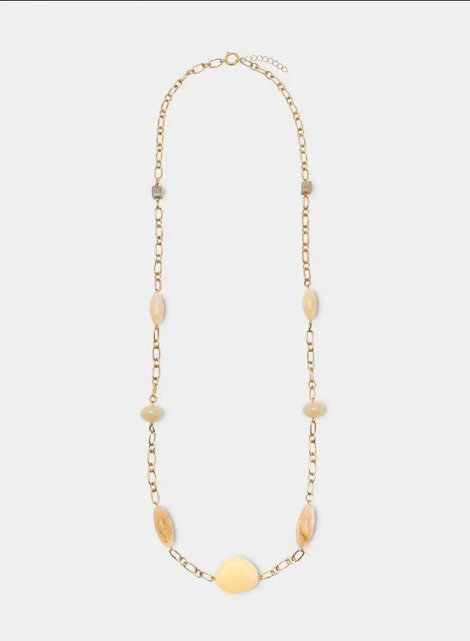 بارفوا عقد مع روابط، خرز، تأثير حجر متعدد الألوان