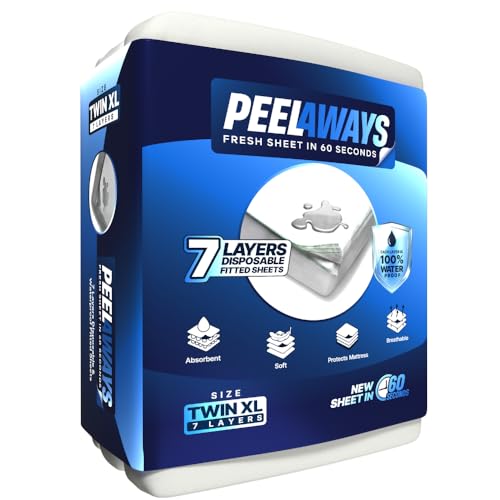Peelaways Waterproof Disposable Bed Sheets – As Seen On Shark Tank | 7-Layer Absorbent Wellness Sheets for Elderly, Homecare, Hospital Use and Travel - Image 1