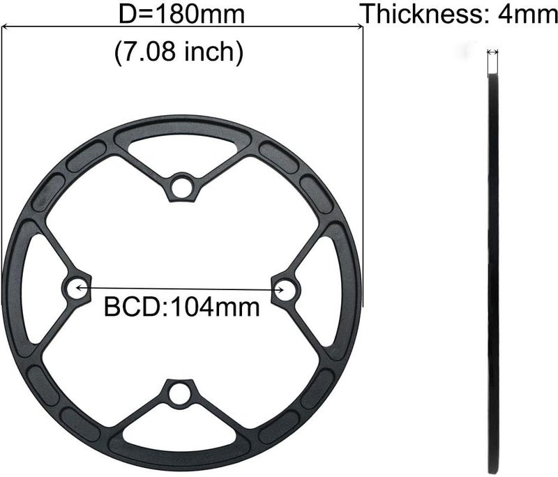 GANOPPER 104 BCD Chain Guide Bashguard MTB Crank Set Chainring Bashguard for 30T 32T 34T 36T 38T 40T 42T Chain Ring - Image 4