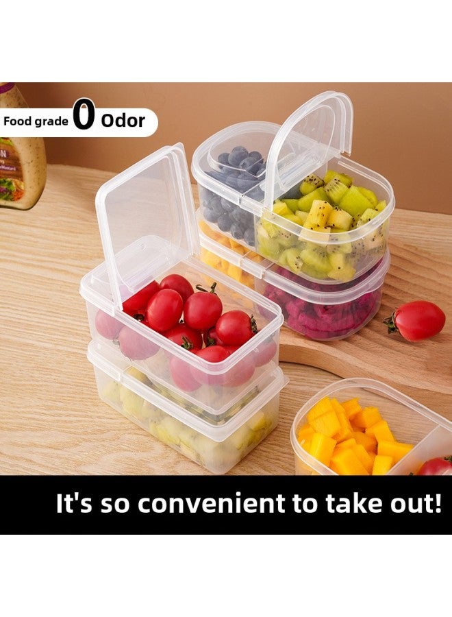 Fruit Box Children's Portable Pupil Lunch Box Lunch Box Special Food Grade Storage Box For Refrigerator-Specifications:500ml Single Compartment Square Crisper Box  - Image 2