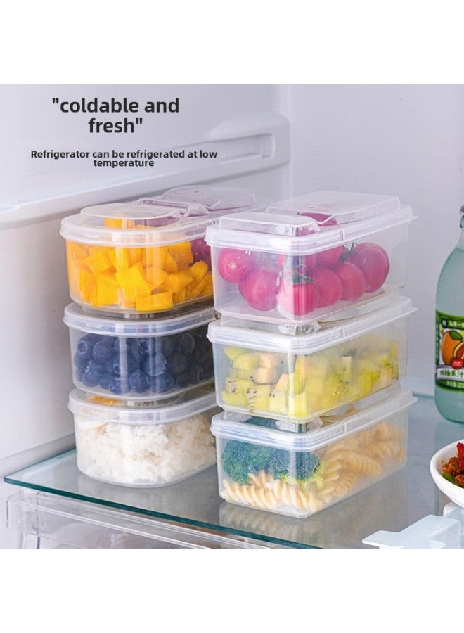 Fruit Box Children's Portable Pupil Lunch Box Lunch Box Special Food Grade Storage Box For Refrigerator-Specifications:500ml Single Compartment Square Crisper Box  - Image 5