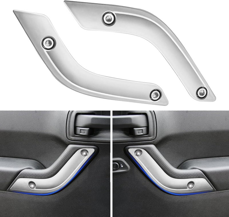 UOIENRT Interior Door Grab Handle Inserts for Jeep Wrangler - Image 2