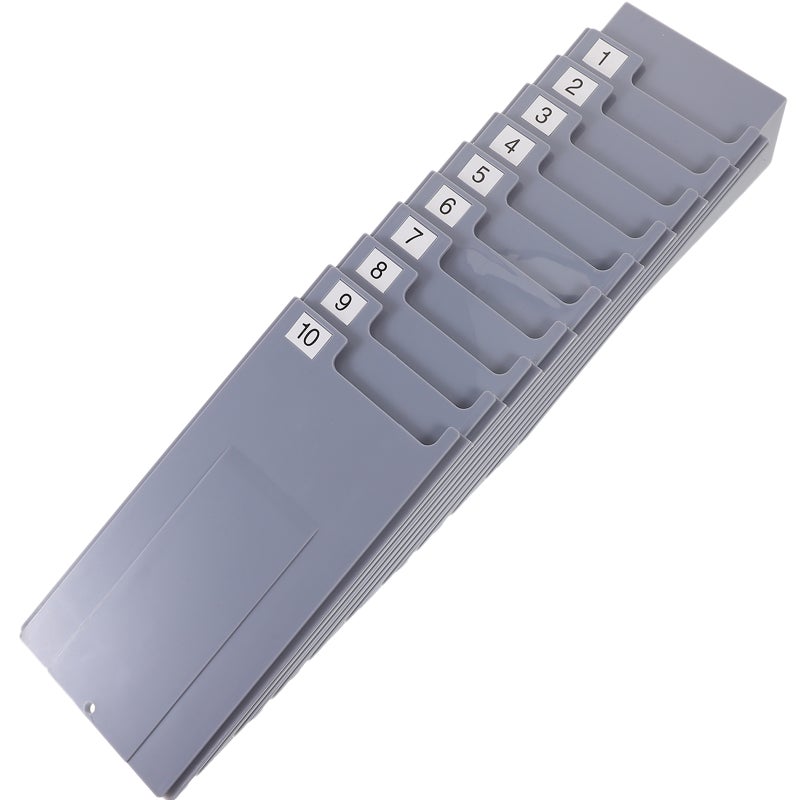 Expanding Time Cards Rack Attendance Cards Rack Flexible Cards Storage Shelf Time Cards Holder - Image 5