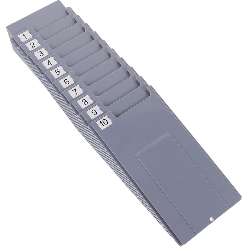 Expanding Time Cards Rack Attendance Cards Rack Flexible Cards Storage Shelf Time Cards Holder - Image 1