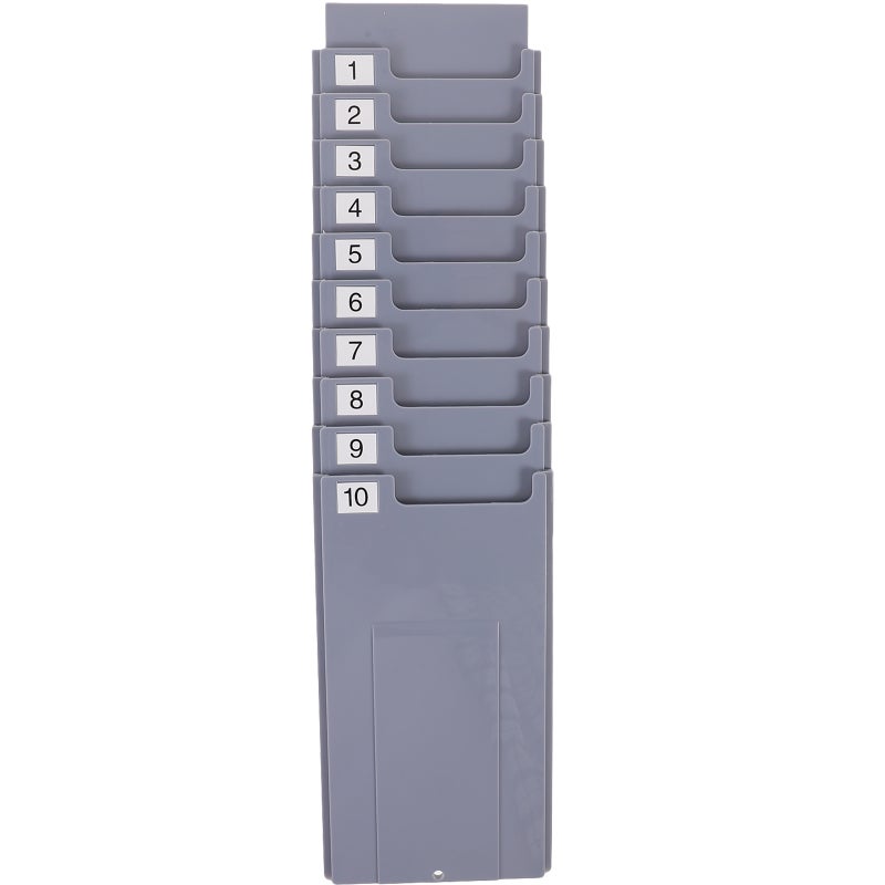 Expanding Time Cards Rack Attendance Cards Rack Flexible Cards Storage Shelf Time Cards Holder - Image 2