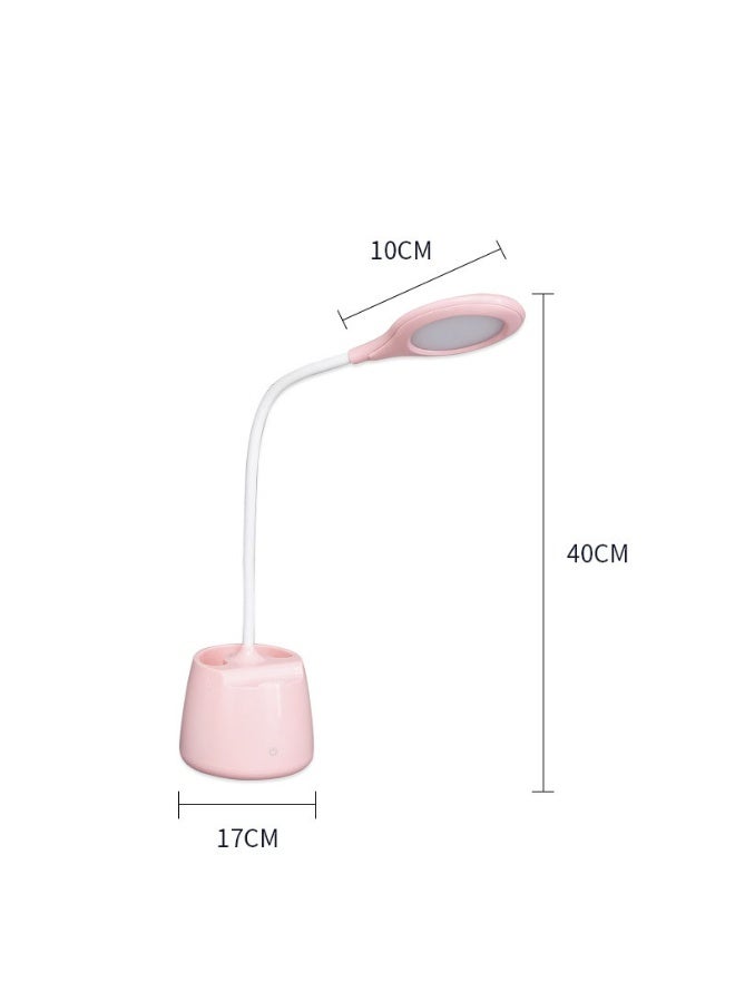 عام مصباح مكتب LED مع حامل هاتف محمول: 3 أوضاع إضاءة مع مستويات سطوع متغيرة، قاعدة بحامل أقلام، شحن قابل لإعادة الشحن مع محول مرفق. - Image 3