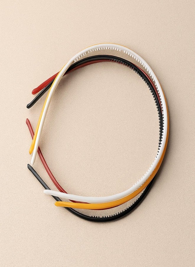 التعارف مجموعة آنا كرييشنز المكونة من 12 قطعة من عصابات الرأس البلاستيكية ذات الأسنان، متينة وخفيفة الوزن، مناسبة للرياضة، للنساء والفتيات والمراهقات والأطفال - 0.5 سم، إكسسوارات شعر مانعة للانزلاق (لمسة نهائية لامعة) (لامعة، 0.5 سم) - Image 4