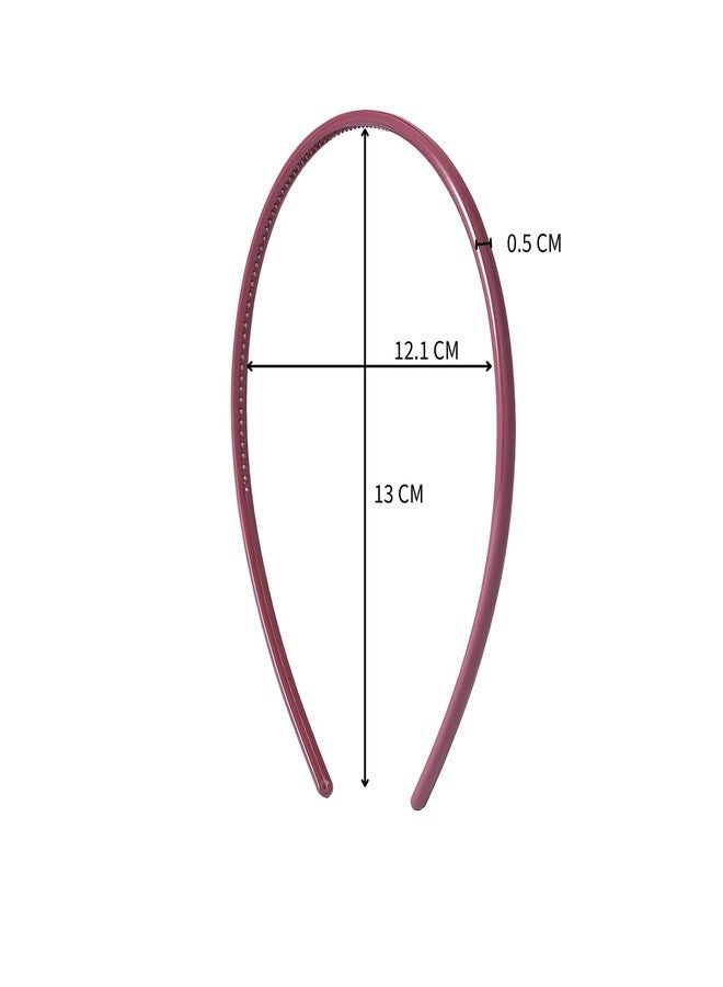 التعارف مجموعة آنا كرييشنز المكونة من 12 قطعة من عصابات الرأس البلاستيكية ذات الأسنان، متينة وخفيفة الوزن، مناسبة للرياضة، للنساء والفتيات والمراهقات والأطفال - 0.5 سم، إكسسوارات شعر مانعة للانزلاق (لمسة نهائية لامعة) (لامعة، 0.5 سم) - Image 3