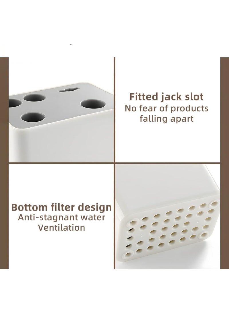 هومستر طقم 6 قطع من أدوات المطبخ مع حامل - مجموعة أدوات الطهي (ملعقة، مغرفة، مضرب، ملقط، مقشرة، فرشاة) للطهي المنزلي - Image 3