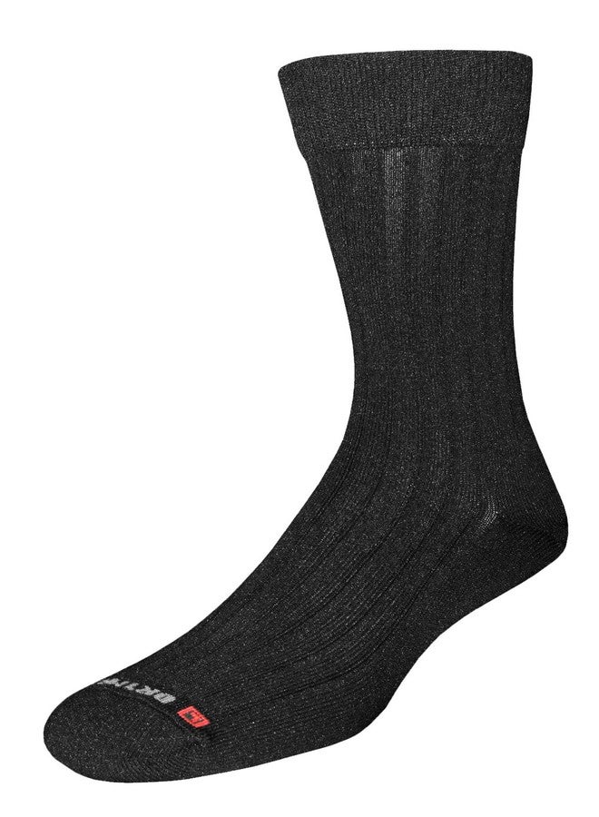 Drymax Dress Crew Socks, Black, X-Large (M11-13)