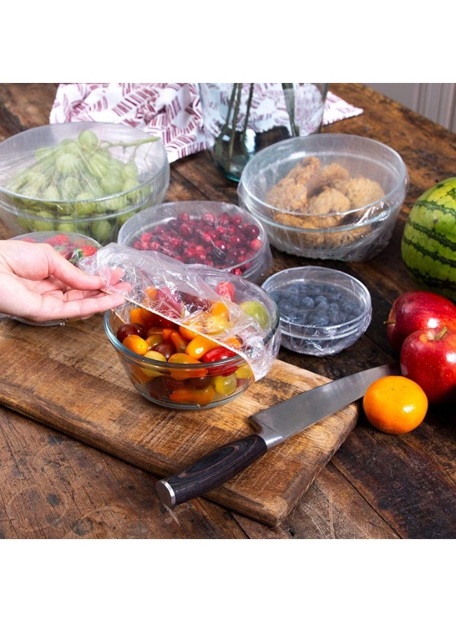 Plastic Food Storage Bags 100 Pieces – Disposable Food & Fruit Storage Bags for Kitchen and Refrigerator – Clear Multipurpose Food Storage Bags - Image 1