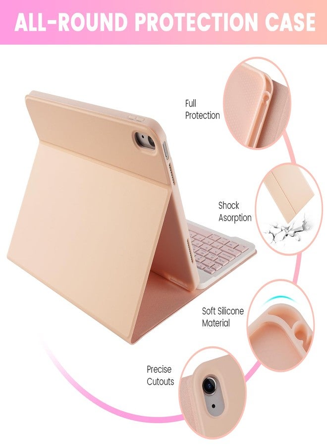 حافظة لوحة مفاتيح وماوس من Nsyee متوافقة مع iPad A16 مقاس 11 بوصة إصدار 2025 (A3354/A3355/A3356)، وiPad الجيل العاشر مقاس 10.9 بوصة إصدار 2022 (A2696/A2757/A2777)، طقم لوحة مفاتيح وماوس بلوتوث قابل للفصل بتصميم أمريكي - Image 5