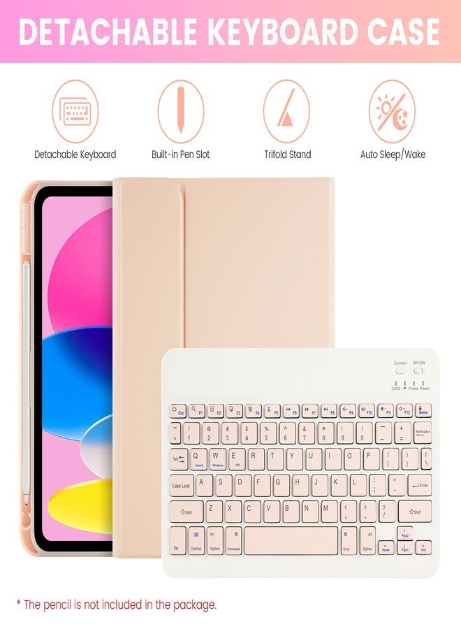 حافظة لوحة مفاتيح وماوس من Nsyee متوافقة مع iPad A16 مقاس 11 بوصة إصدار 2025 (A3354/A3355/A3356)، وiPad الجيل العاشر مقاس 10.9 بوصة إصدار 2022 (A2696/A2757/A2777)، طقم لوحة مفاتيح وماوس بلوتوث قابل للفصل بتصميم أمريكي - Image 4