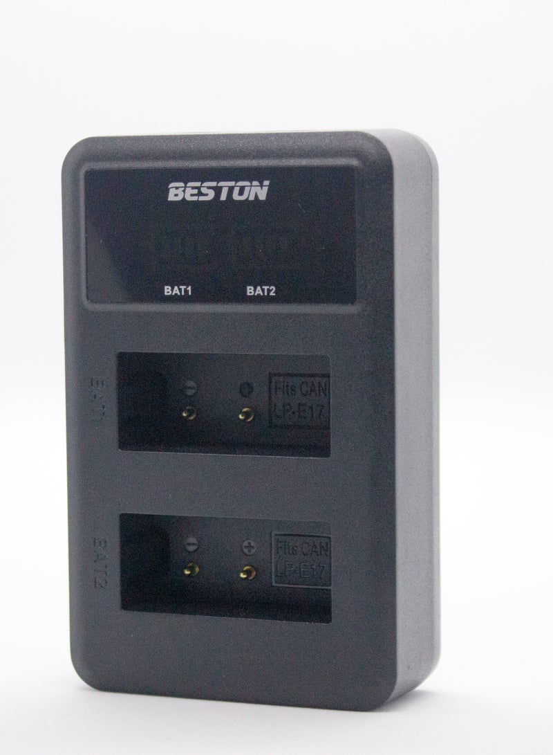 BESTON Beston Charger Double Ports for Canon E17 Batteries: Dual-port charger for Canon E17 batteries, offering efficient power management for your gear. - Image 3