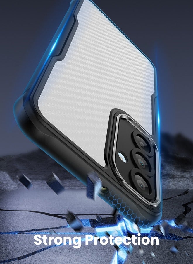 Alyashmac Samsung Galaxy A16 Case, Mixed Material Case Cover, Airbag Shockproof Anti-Drop Cover, Slim Anti Fall Carbon Fiber Frosted Case for Samsung Galaxy A16 5G/4G, Black - Image 4