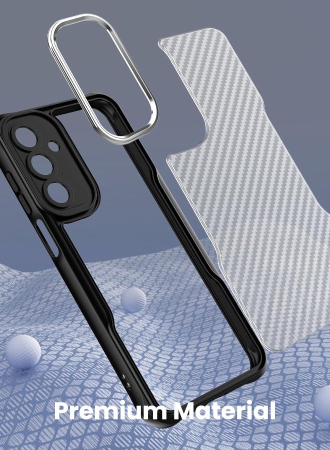 Alyashmac Samsung Galaxy A16 Case, Mixed Material Case Cover, Airbag Shockproof Anti-Drop Cover, Slim Anti Fall Carbon Fiber Frosted Case for Samsung Galaxy A16 5G/4G, Black - Image 5