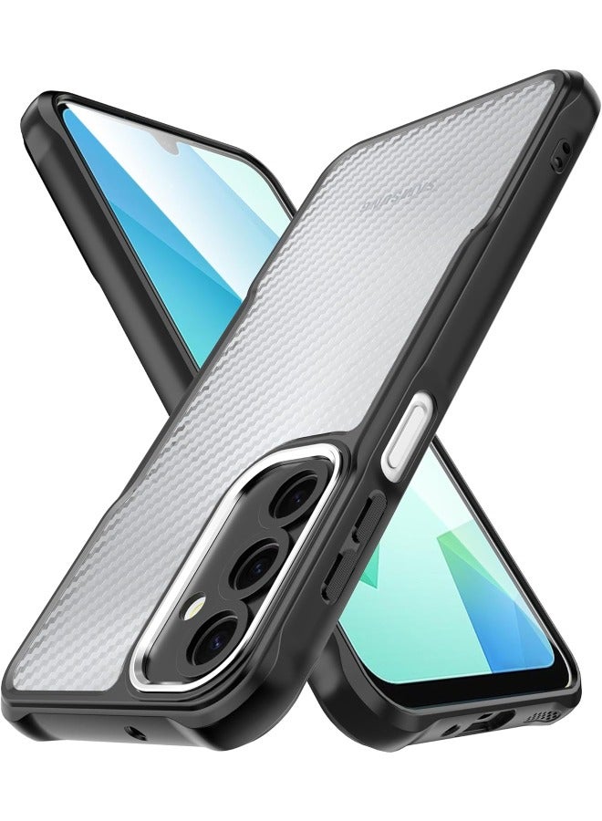 Alyashmac Samsung Galaxy A16 Case, Mixed Material Case Cover, Airbag Shockproof Anti-Drop Cover, Slim Anti Fall Carbon Fiber Frosted Case for Samsung Galaxy A16 5G/4G, Black - Image 1