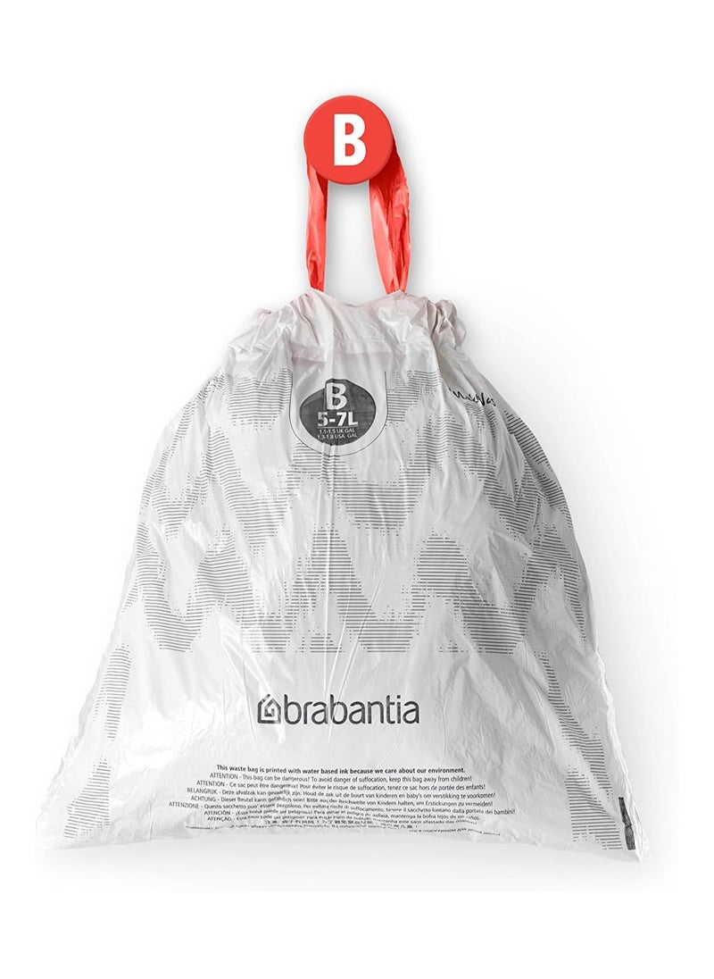 brabantia Brabantia bin Liners Size B 5 L Trash Bags, 20 Bags White  - Image 4