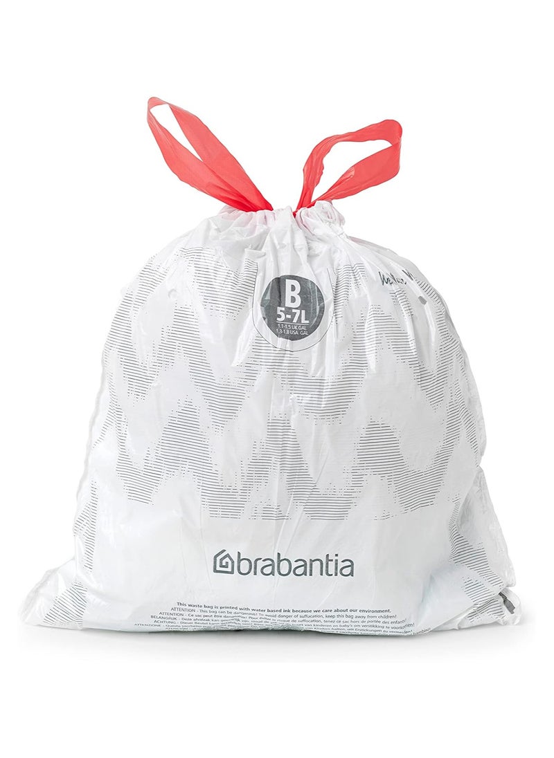 brabantia Brabantia bin Liners Size B 5 L Trash Bags, 20 Bags White  - Image 3