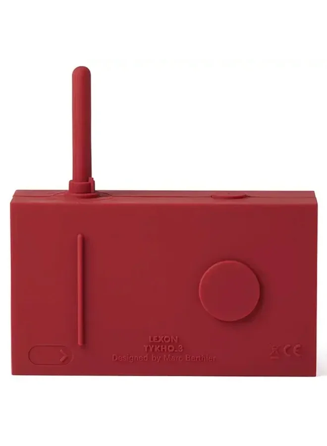 LEXON DARK RED Tykho 3 Fm Radio Bluetooth Splash Proof Speaker  | Best Price UAE