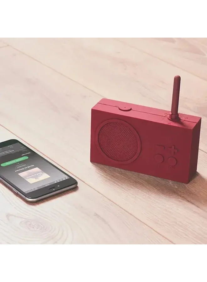 LEXON DARK RED Tykho 3 Fm Radio Bluetooth Splash Proof Speaker  | Best Price UAE