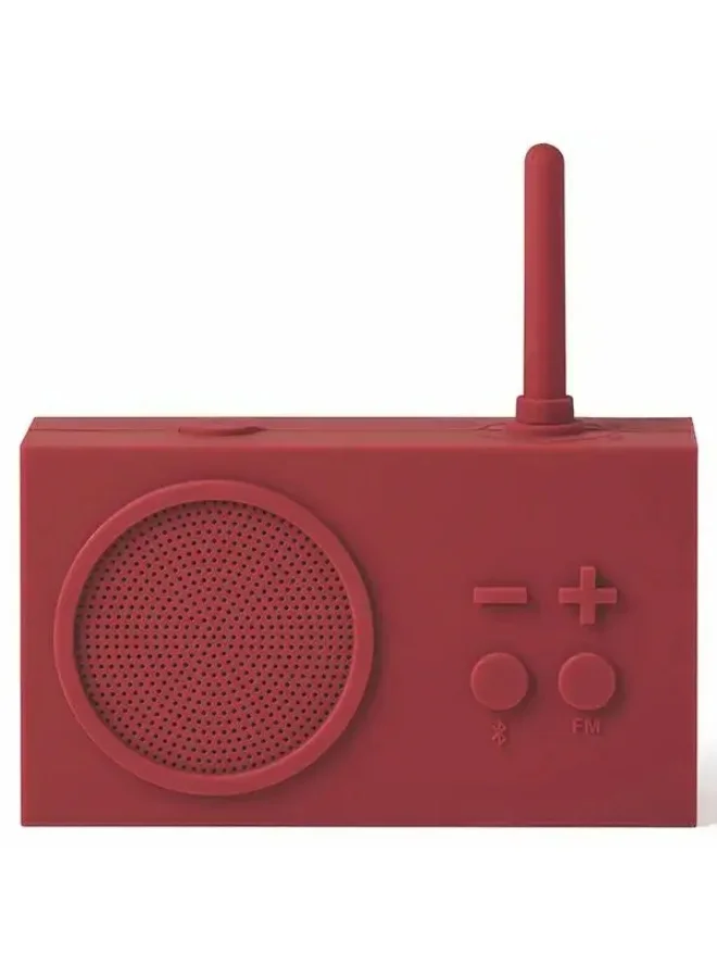 LEXON DARK RED Tykho 3 Fm Radio Bluetooth Splash Proof Speaker  | Best Price UAE
