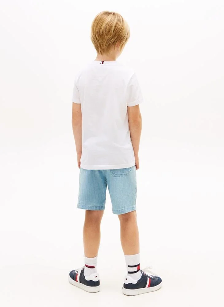 تومي هيلفيغر تيشيرت برسومات بشعار للأطفال