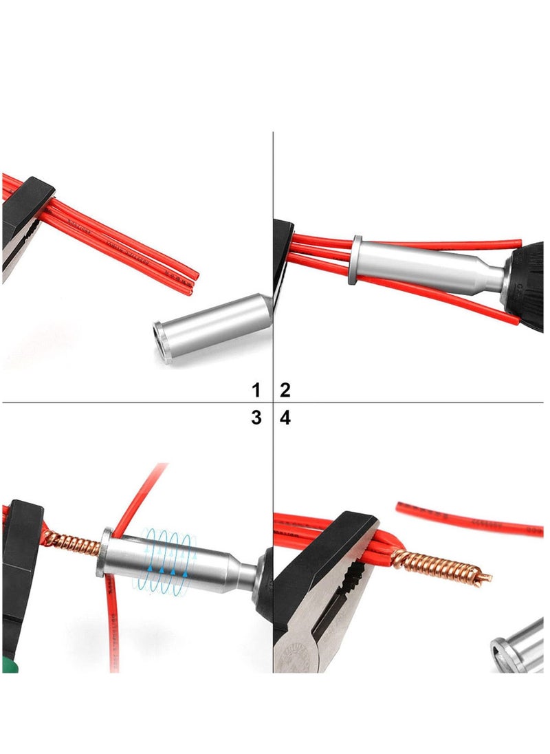 KASTWAVE - Universal Wire Twisting Tool Electrical Cable Quick Connector Automatic Twisting Wire Stripping Stripper Twister Drill Driver The wire twisting tool is made of high quality steel not easily broken - Image 1