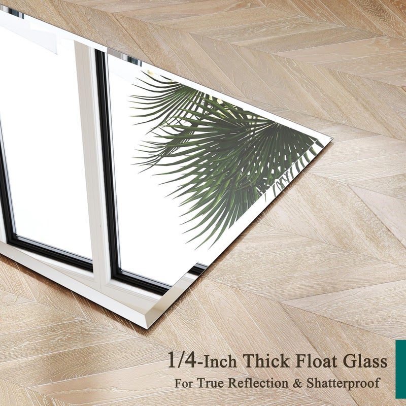 VocalStar Frameless Bathroom Mirror, 18" x 26" Rectangle Wall Mirror with Beveled Edge, Modern Decorative Vanity Mirrored for Living Room, Entryway, Bedroom | 1/4-Inch Shatterproof Glass - Image 3