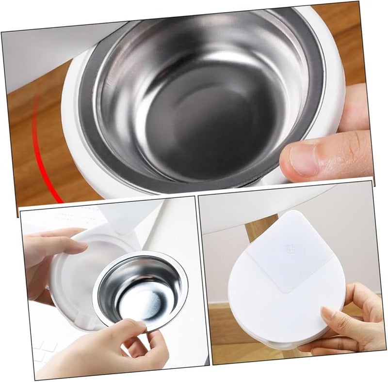 Stainless Steel Rotating Ashtray Self Adhesive Hidden Desk Mount Easy Clean Cigar Ash Tray - Image 4