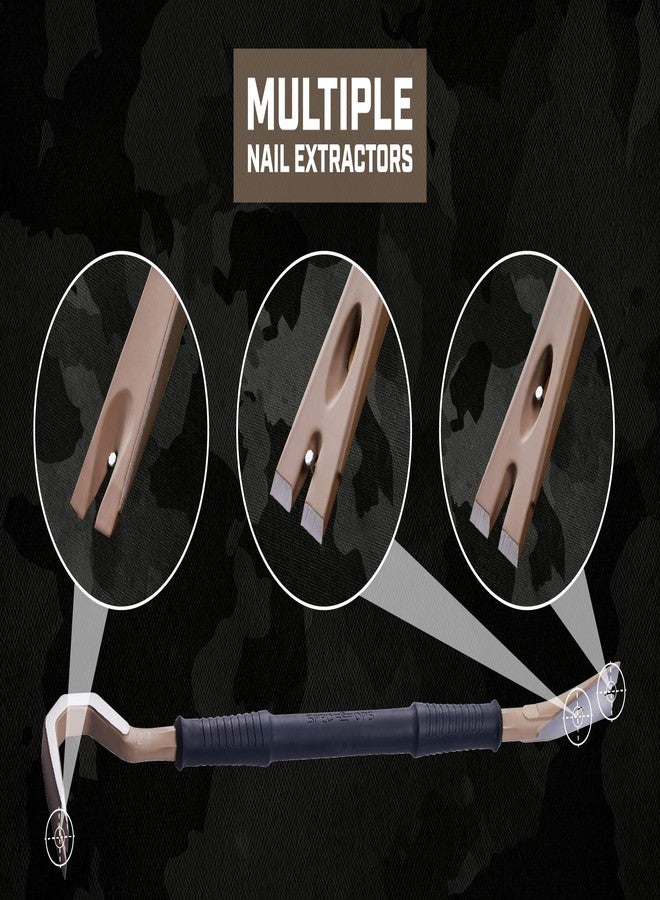 Spec-Ops Spec Ops SPEC-D30PRY Tools 30" Wrecking Crowbar, Pry Bar Ends with Teardrop Nail Puller, High-Carbon Steel, 3% Donated to Veterans,Black/Tan - Image 5