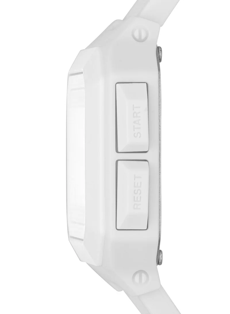 PUMA Men's Digital Watch With White Rubber Strap - 3 ATM - PU P5018