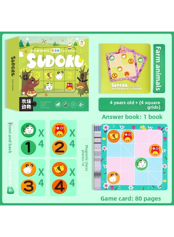 Magnetic Sudoku Game For Children Aged 3 To 6: Sudoku Introduction For Developing Logical Thinking And Focus With 4X4 And 6X6 Grids