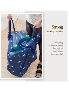 Generic Large Oxford Storage Bag Moving Bag with Hand Strap Garment Bag Storage Bag with Zipper, Space Saving, Portable and Foldable, Suitable for Camping, Moving, Traveling, Business Travel / 60*50*25cm  - Image 4