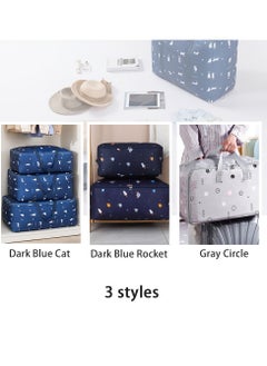 Generic Large Oxford Storage Bag Moving Bag with Hand Strap Garment Bag Storage Bag with Zipper, Space Saving, Portable and Foldable, Suitable for Camping, Moving, Traveling, Business Travel / 60*50*25cm  - Image 2