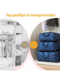 Generic Large Oxford Storage Bag Moving Bag with Hand Strap Garment Bag Storage Bag with Zipper, Space Saving, Portable and Foldable, Suitable for Camping, Moving, Traveling, Business Travel / 60*50*25cm  - Image 5