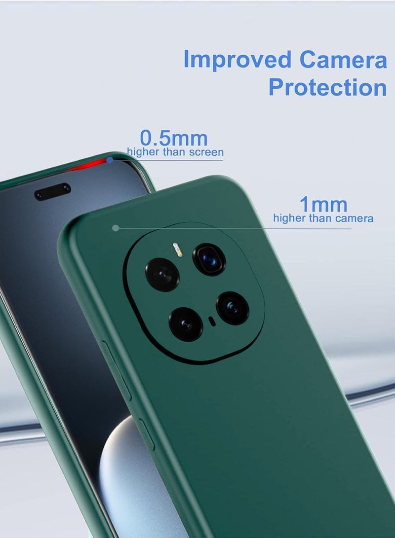 Wtech Honor Magic7 Pro 5G 2024 Premium Soft Liquid Silicone Case Cover - Dark Green - Image 2