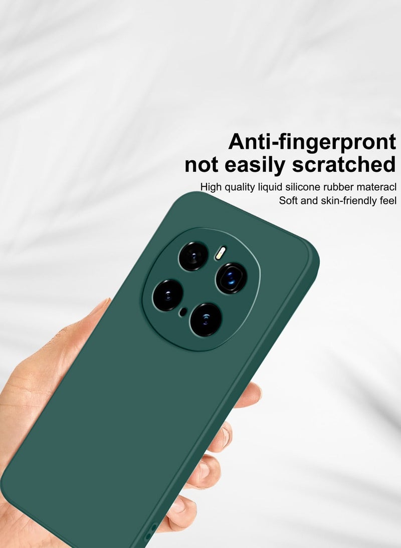 Wtech Honor Magic7 Pro 5G 2024 Premium Soft Liquid Silicone Case Cover - Dark Green - Image 3