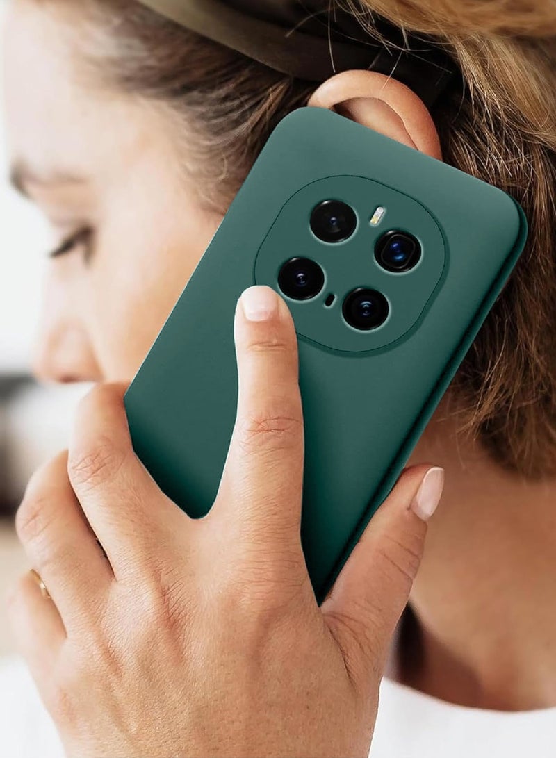 Wtech Honor Magic7 Pro 5G 2024 Premium Soft Liquid Silicone Case Cover - Dark Green - Image 4