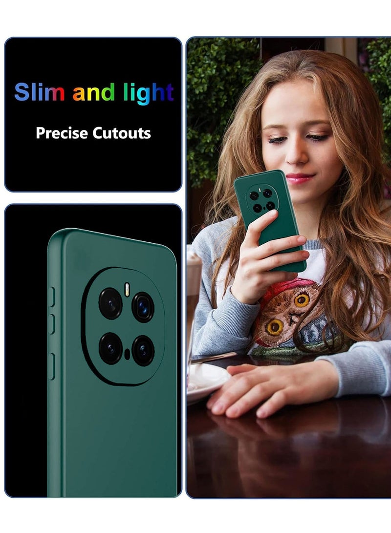 Wtech Honor Magic7 Pro 5G 2024 Premium Soft Liquid Silicone Case Cover - Dark Green - Image 5