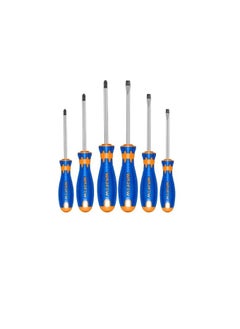 WADFOW Magnetic Screwdriver Set | 6 Pieces Non-Slip Wide Comfortable Handle Screwdriver Set, Micro-Fine Grip, Heavy Duty, Rust Resistant, MAGNETIC TIPS | Craftsman Toolkit For Wet, Oily Hand Work  - Image 2