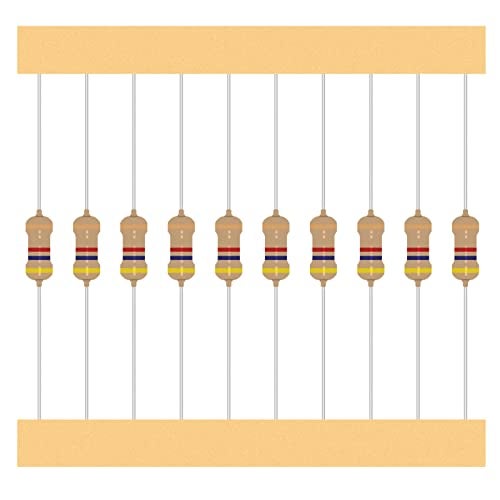 ALLECIN 25 Values 1/4W Resistor Kit from 1 Ohm to 1M Ohm 1/4 Watt 5% Carbon Film Resistors Assortment - Image 4
